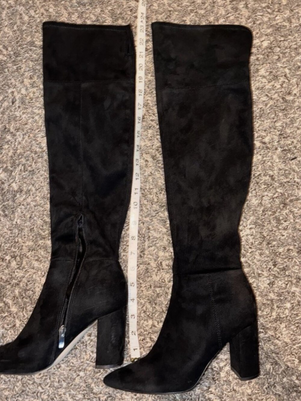 Nine West Women's Over-The-Knee Boots, Size 6.5, Heel, Black Suede